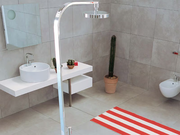 ONE - Floor standing shower panel with overhead shower by Ceramica Flaminia - view 3